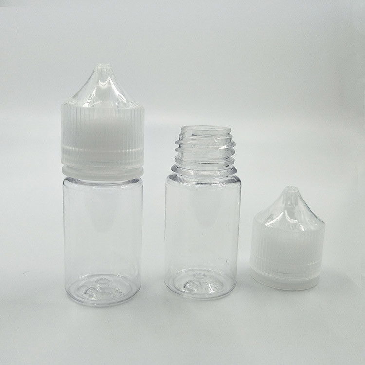 Προσαρμοσμένα 10-100 ml εκτύπωση PET E υγρό μπουκάλι στρογγυλό κέλυφος φιαλίδια με προστατευτικά καπάκια