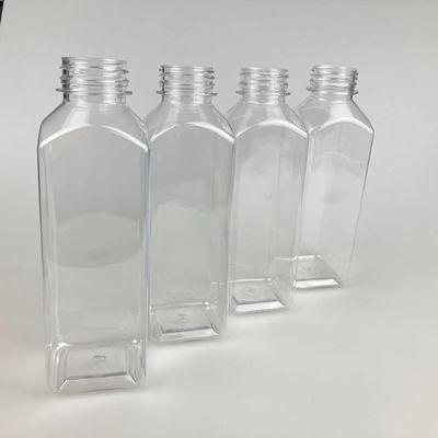 Best Value Plastic Bottles square Shape Plastic Juice Bottle with Seal Cap Pet Bottles for Juice Business with Fast Shipping
