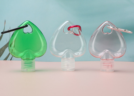 Sanitizer χεριών PETG πλαστικά μπουκάλια 20mm μπουκάλια αλυσίδων σαφών κλειδιών